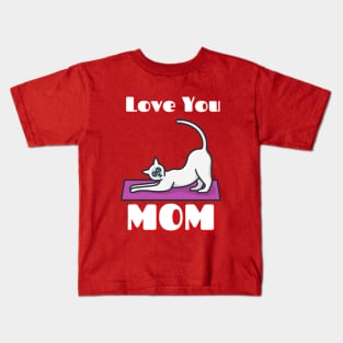 Cat Mom typography design, Gift to Mom, Pet Lover merch, Cat design, Cat Mama design, Cat Lover Gift Kids T-Shirt